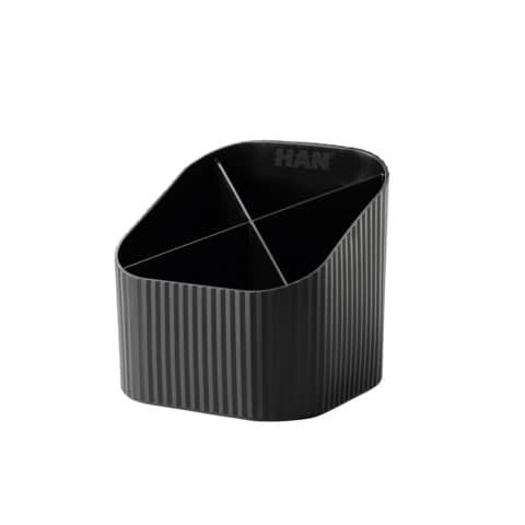 Schreibköcher Re-X-LOOP schwarz HAN 17238-913 4 Fächer