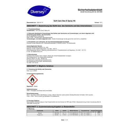 Händedesinfektion Spray 500ml SOFT CARE 101104029