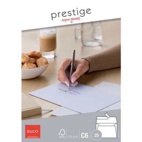 Briefumschlag C6 120g HK hochweiß ELCO 73118.12 25St Prestige