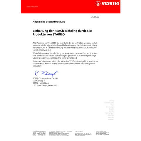 Feinliner Sensor 0,3 mm 4 Stück STABILO 189/4