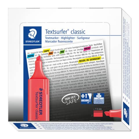 Textmarker Textsurfer rot STAEDTLER 364-2 nachfüllbar