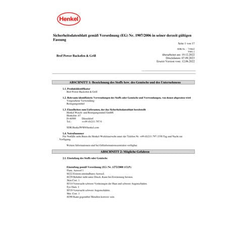 Bref Backofen Reiniger 500ml BREF 126952003 &Grill