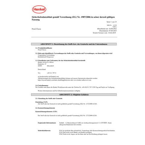 Holzleim Ponal Classic 120g HENKEL 9H PN15 WA47