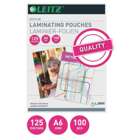 Folientasche A6 125mic 100St LEITZ 33806
