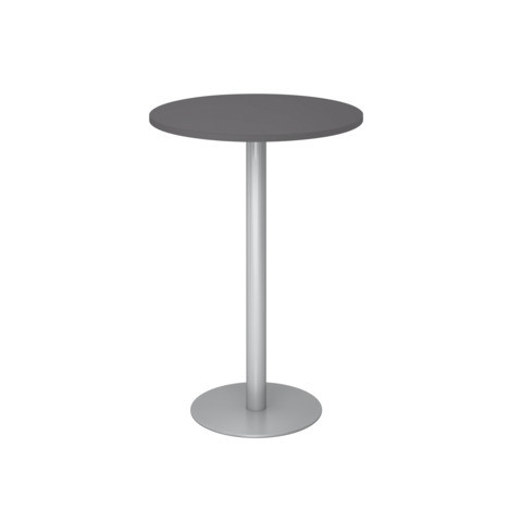 Stehtisch rund graphit/silber feste Höhe HAMMERBACHER VSTH08/G/S 80 cm