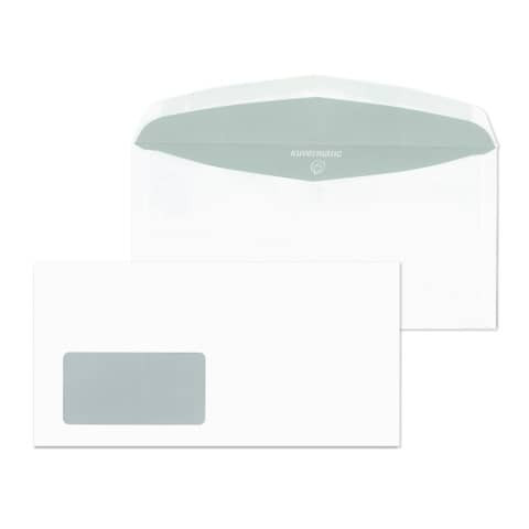 Briefhülle Kuvertier gum. 75g weiß MAILMEDIA 30007488 1000ST 114x229mm