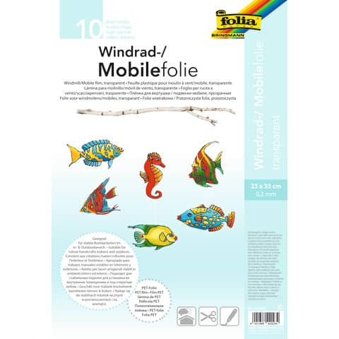 Fensterfolie Mobile 0,2mm 10ST FOLIA 420230 23x33cm
