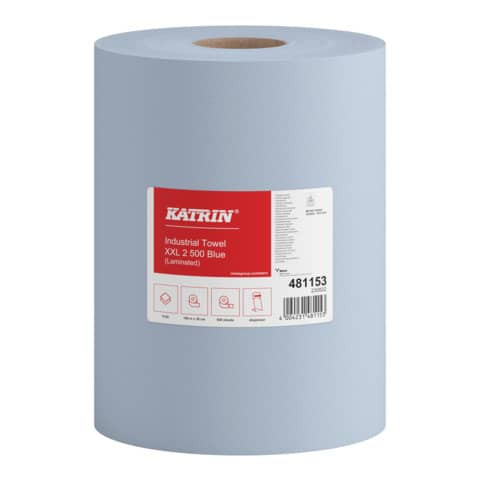 Wischtuch Rolle XXL 2RL blau KATRIN 481153 2-lagig