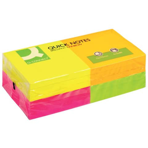 Haftnotizblock Rainbow 12ST ne Q-CONNECT KF10508 76x76 mm