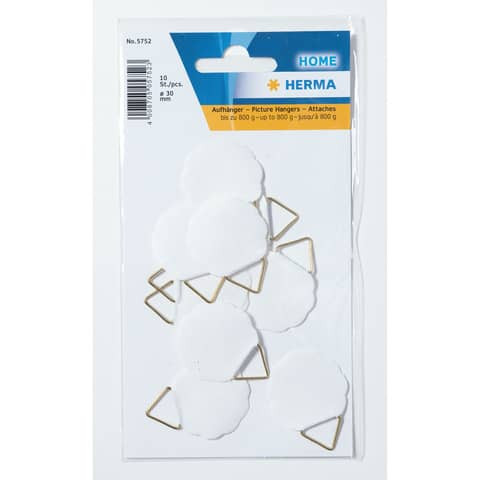 Bildaufhänger Ø30 mm Leinen HERMA 5752 10 St. wasserlöslich gummiert