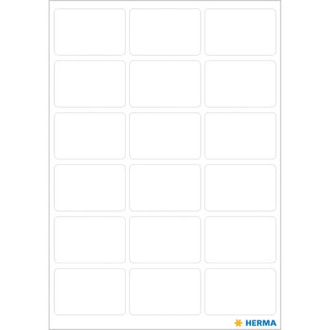 Etiketten 17x26mm 126 Stück weiß HERMA 3746 permanent haftend