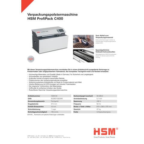 Kartonvernichter lichtgrau/eisengrau PROFIPACK 1528134