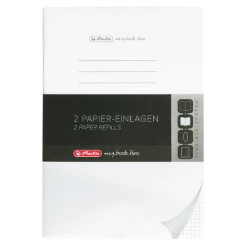 Ersatzeinlage A4 2x40BL kariert mit weiß HERLITZ 300006069 50034086 my.book A7