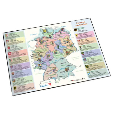 Schreibunterlage Deutschlandkarte LÄUFER 45346 53x40cm f.Kinder