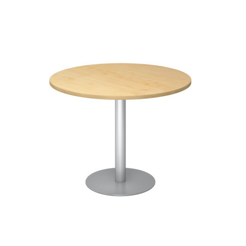 Besprechungstisch rund ahorn/silber HAMMERBACHER VSTF10/3/S 100 cm