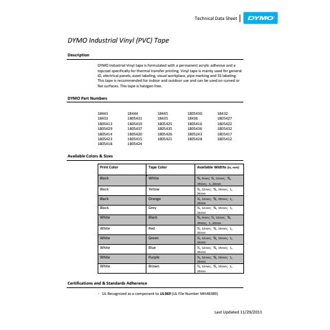 Prägeband 12mm5,5m weiß DYMO S0718600 18444